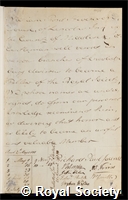 Stevenson, William Ford: certificate of election to the Royal Society