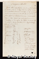 Gay-Lussac, Joseph Louis: certificate of election to the Royal Society