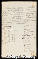 Douglas, William Robert Keith: certificate of election to the Royal Society