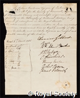Vyvyan, Sir Richard Rawlinson: certificate of election to the Royal Society