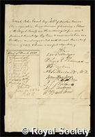Guest, Sir Josiah John: certificate of election to the Royal Society