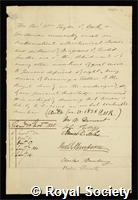 Taylor, William: certificate of election to the Royal Society