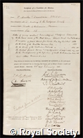 Duncan, Peter Martin: certificate of election to the Royal Society