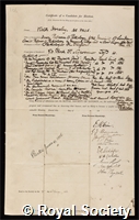 Horsley, Sir Victor Alexander Haden: certificate of election to the Royal Society