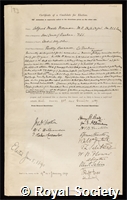 Norman, Alfred Merle: certificate of election to the Royal Society
