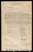Sharp, David: certificate of election to the Royal Society