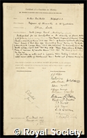 Smithells, Arthur: certificate of election to the Royal Society