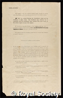 Travers, Morris William: certificate of election to the Royal Society