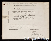 Hamilton, David James: certificate of election to the Royal Society