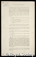Messel, Rudolf: certificate of election to the Royal Society