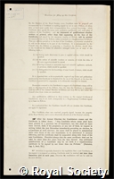Fields, John Charles: certificate of election to the Royal Society