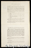 Flett, Sir John Smith: certificate of election to the Royal Society