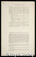 Keith, Sir Arthur: certificate of election to the Royal Society