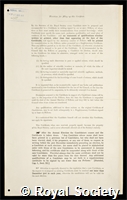 Lucas, Keith: certificate of election to the Royal Society