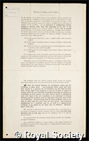 Walker, George Walker: certificate of election to the Royal Society