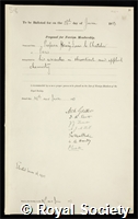 Chatelier, Henry Louis Le: certificate of election to the Royal Society