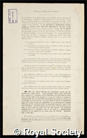 Eddington, Sir Arthur Stanley: certificate of election to the Royal Society