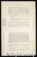 Lowry, Thomas Martin: certificate of election to the Royal Society