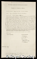 Paton, Diarmid Noel: certificate of election to the Royal Society