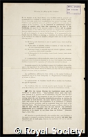 Hayden, Sir Henry Hubert: certificate of election to the Royal Society