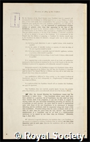 Barton, Edwin Henry: certificate of election to the Royal Society