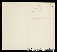 Rogers, Sir Leonard: certificate of election to the Royal Society