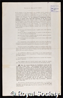 Nicholson, John William: certificate of election to the Royal Society
