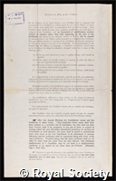 Shattock, Samuel George: certificate of election to the Royal Society