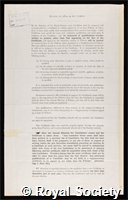 Chapman, Thomas Algernon: certificate of election to the Royal Society