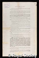 Willis, John Christopher: certificate of election to the Royal Society