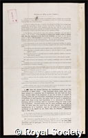 Cathcart, Edward Provan: certificate of election to the Royal Society