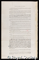 Marshall, Francis Hugh Adam: certificate of election to the Royal Society