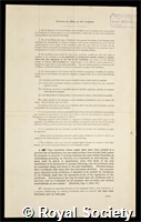 Lewis, William Cudmore McCullagh: certificate of election to the Royal Society