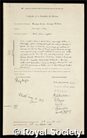 Dobson, Gordon Miller Bourne: certificate of election to the Royal Society