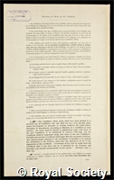 Thomas, Herbert Henry: certificate of election to the Royal Society