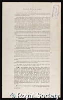 Inglis, Sir Charles Edward: certificate of election to the Royal Society