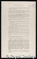 Robison, Robert: certificate of election to the Royal Society