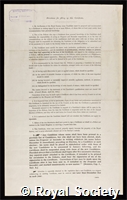 Stephenson, John: certificate of election to the Royal Society