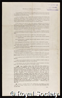 Thomson, Sir George Paget: certificate of election to the Royal Society