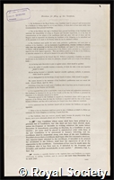 Gates, Reginald Ruggles: certificate of election to the Royal Society