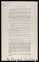Bedson, Sir Samuel Phillips: certificate of election to the Royal Society