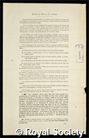 Hickling, Henry George Albert: certificate of election to the Royal Society