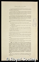 Brown, William: certificate of election to the Royal Society