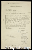 Smith, Kenneth Manley: certificate of election to the Royal Society