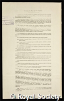 Kaye, George William Clarkson: certificate of election to the Royal Society