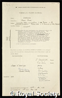 Williams, Evan James: certificate of election to the Royal Society