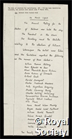 Selected Candidates: certificate of election to the Royal Society