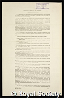 Matthews, Sir Bryan Harold Cabot: certificate of election to the Royal Society