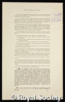 Henderson, George Hugh: certificate of election to the Royal Society