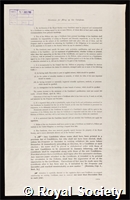 McSwiney, Bryan Austin: certificate of election to the Royal Society